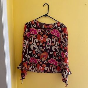 Mary Kate and Ashley Long Sleeve Floral Top